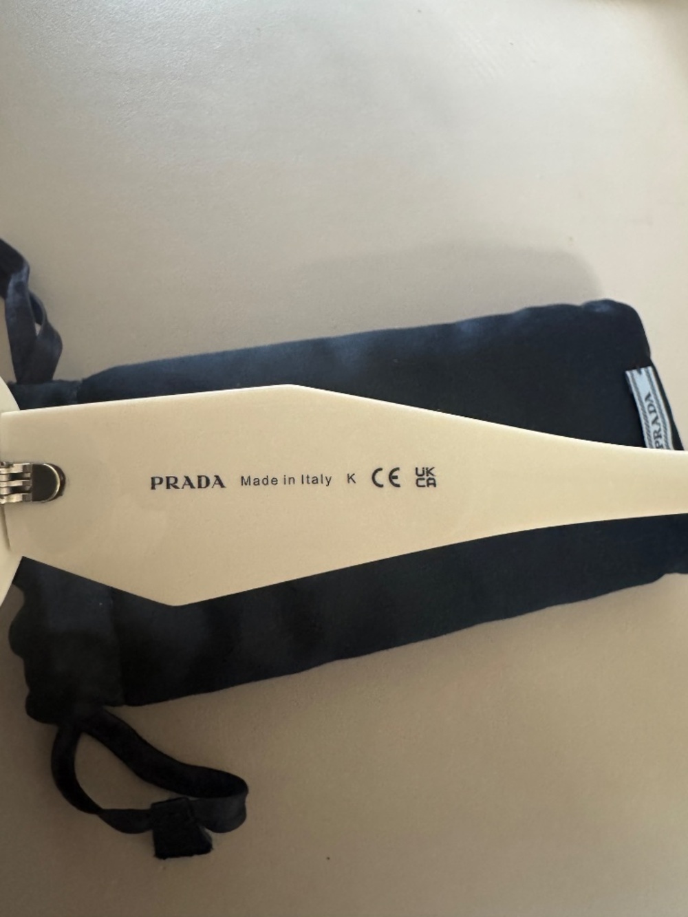 Preowned Prada 51MM Rectangular White Sunglasses - Picture 6 of 6